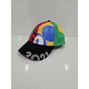 Walt Disney World Parks Mickey Mouse 2021 Multi-Color Adjustable Cap Hat Youth